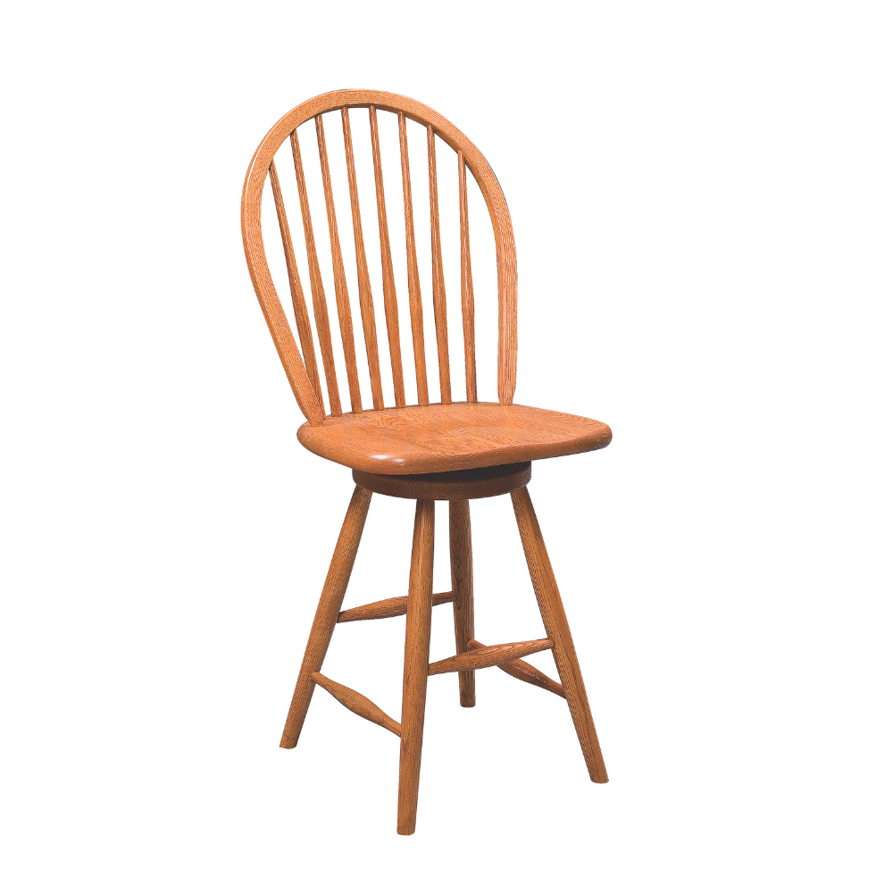 Eight Spindle Swivel Bar Stool