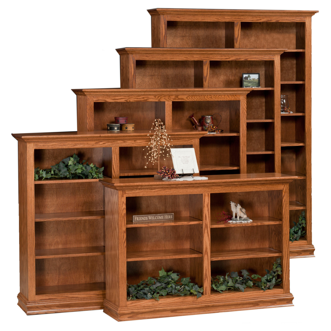 Traditional Double Bookcases