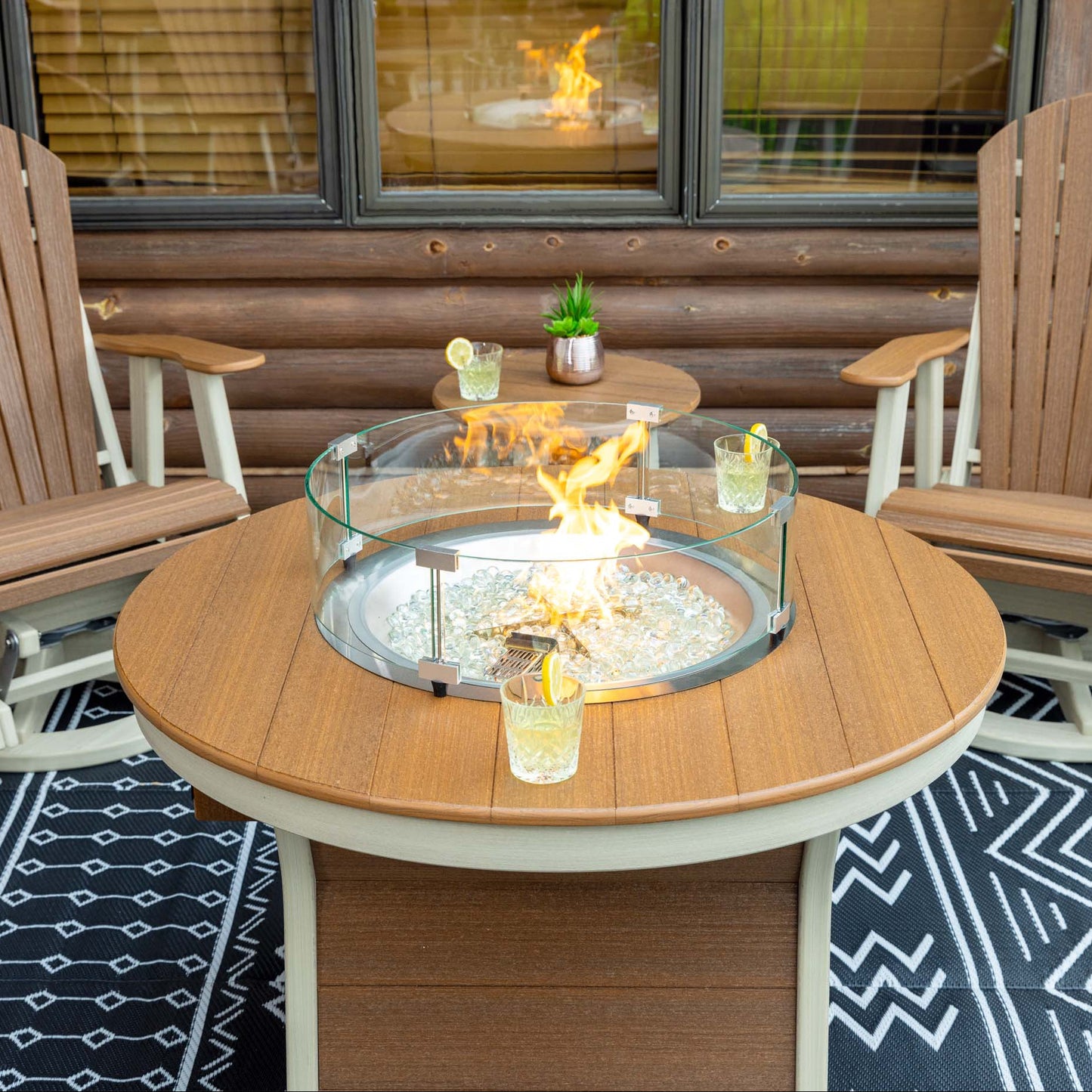 Poly Fire Pit Dining Table