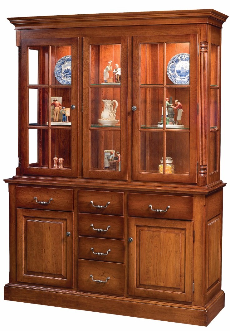 Heirloom China Cabinet With Fluted Corners | Town & Country